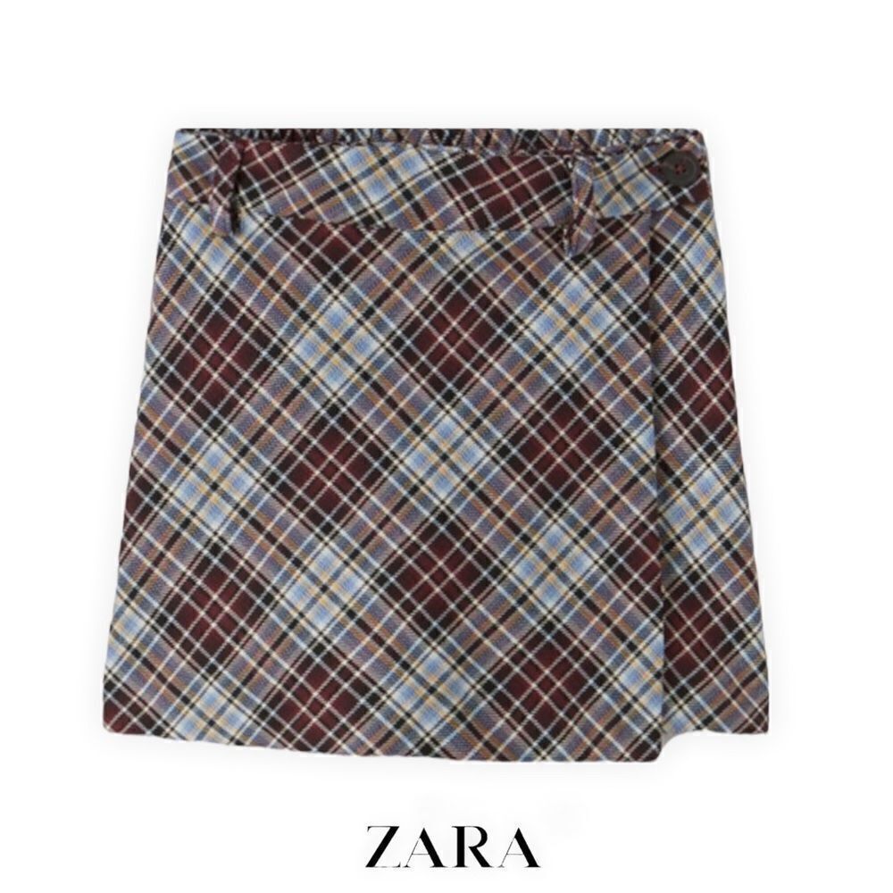 ZARA Kids | Burgundy | PLAID SKORT
